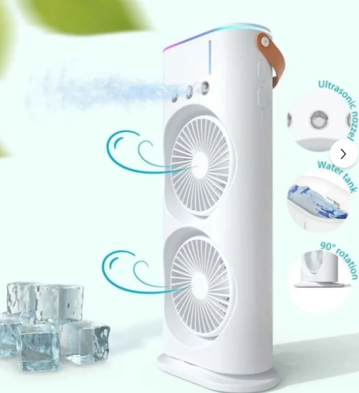 24/bax-FOXMAG24 Aparat aer condiționat portabil de birou, cu pulverizare, telecomandă, eficient, , alb - imagine 2