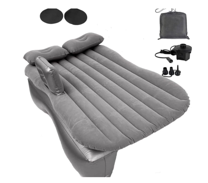 10/bax-Saltea auto gonflabila 2 in 1 scaun spate si Travel Bed, + Pompa auto rapida, Gri, Selling Depot® - imagine 3