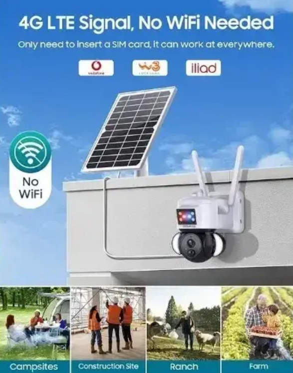 Andowl Q-SX66 IP Cameră de Supraveghere 4G 4K Rezistentă la apă Pe baterii - imagine 3