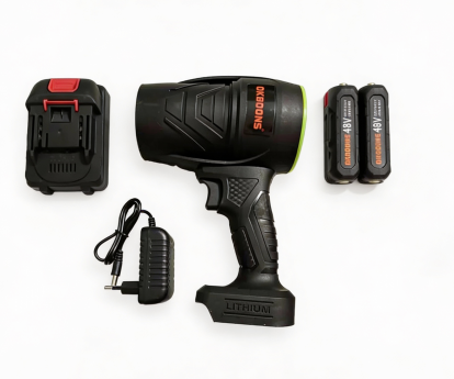 10/bax-Suflanta Aer Profesionala DigikalaX®, 48V, cu 2 Acumulatori si incarcator inclus, Portabila, Performanta si Eficienta – Ideala pentru curatenie si gradina, Utilizare multipla, Negru