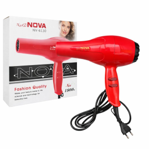 40/bax Uscător de Păr 1800W, cu 2 Trepte de Viteză și Temperatură, 20x22cm cu Cutie, Culoare Roșie