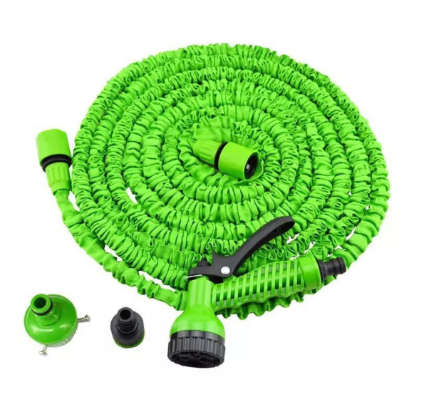 Furtun Extensibil Gradina 30m | 3X Expandabil | Pistol 7 Functii | Usor si Rezistent | Verde - imagine 2