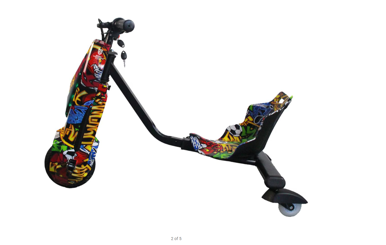 Tricicleta electrica pentru drifturi 360, motor 350W, 10KM/H, 4400mA - imagine 2