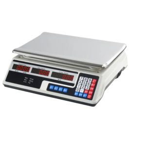 Cântar Electronic  Comercial 40 kg, Afișaj Dublu LCD, Calculare Preț și Acumulator Reîncărcabil