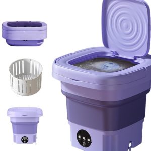 Mini masina de splat rufe portabila si pliabila, capacitate 8L Mov