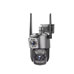 Camera de supraveghere WIFI, 4K, 8MP, 2 lentile, Control din aplicatie, Urmarire automata, Rezistenta la apa IP66