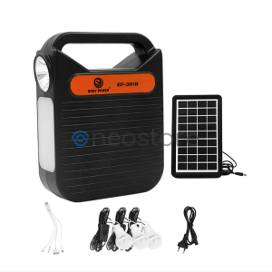 Sistem de iluminat solar autonom cu 3 lampi si lanterna cu o durata de pana la 25 de ore EP-391B