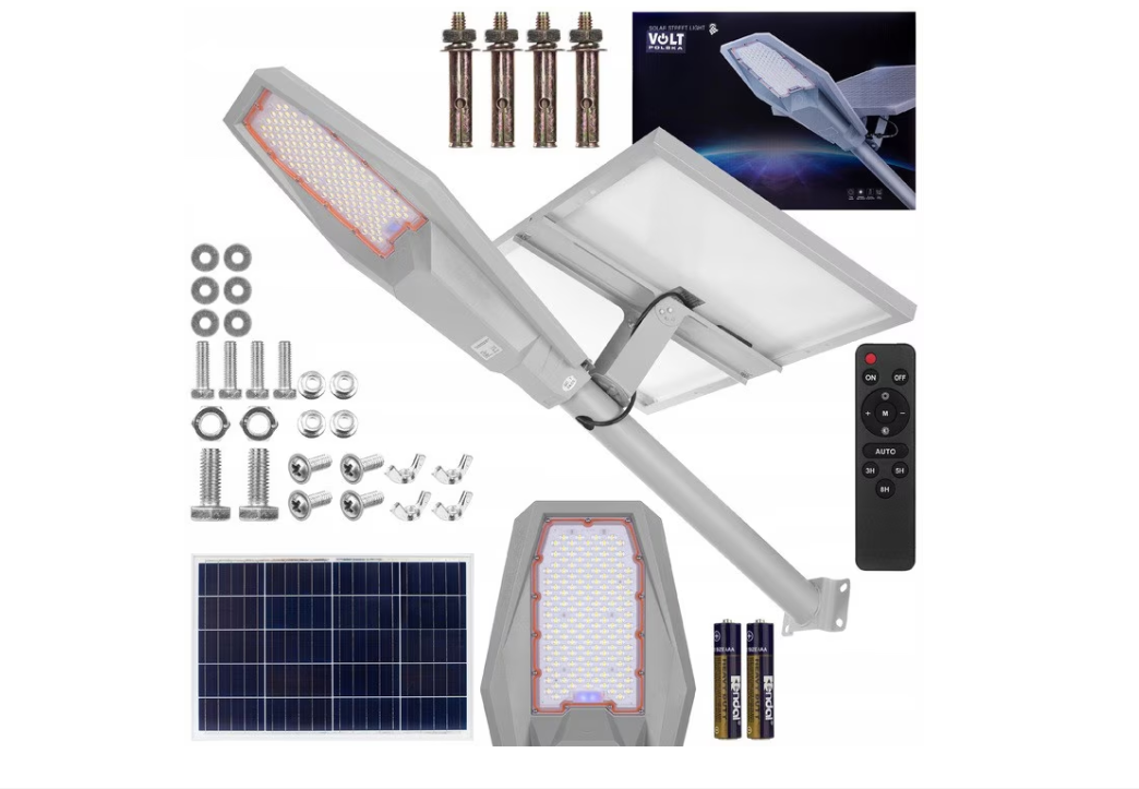 Lampa solara LED 200W, LedClick, cu senzor de amurg, acumulator - imagine 3