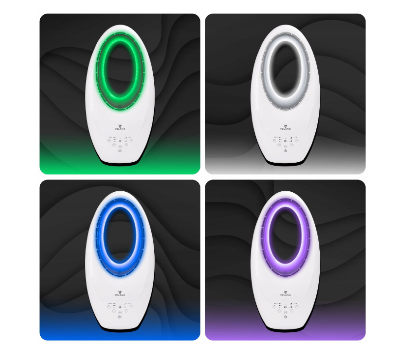 Ventilator fara palete HARKRAFT, 60W, oscilatie, iluminare LED, set complet - imagine 2