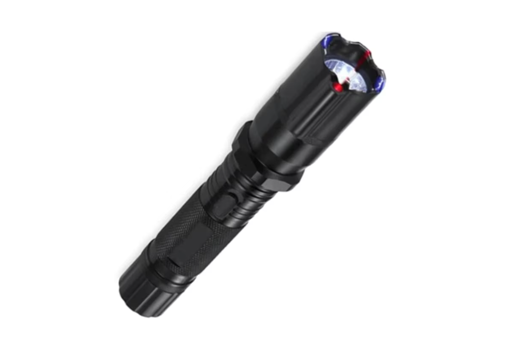 Lanterna LED 3 in 1 profesionala, Electrosoc si Laser, Carcasa din Aluminiu, Acumulator Incorporat, Rezistenta la Praf si Socuri, Compacta, Negru
