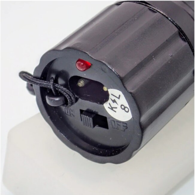 Lanterna LED 3 in 1 profesionala, Electrosoc si Laser, Carcasa din Aluminiu, Acumulator Incorporat, Rezistenta la Praf si Socuri, Compacta, Negru - imagine 2