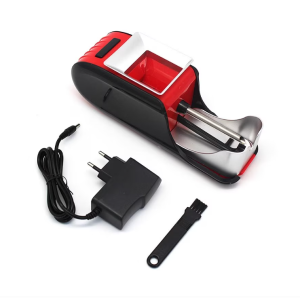 Aparat electric de facut tigari, injector tutun profesional, Rosu, design compact, ergonomic,