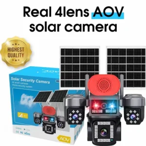 Camera Supraveghere 4G Crocodil – 3 Camere Rotative, 8K UHD si Panou Solar