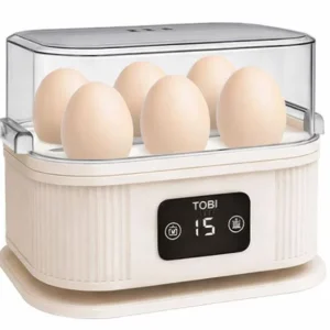 Fierbator oua electric TOBI TB-972, 6 oua, oprire automata, 3 niveluri de fierbere, 200W, crem, ENGROSS