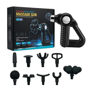 Pistol de masaj - aparat de masaj, baterie reincarcabila, LED, 9 tipuri de capete, ENGROSS